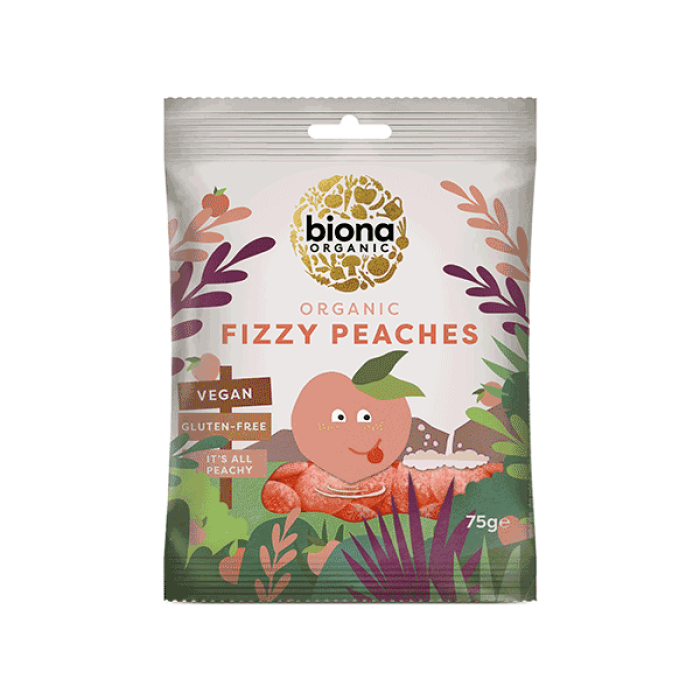 Biona Fizzy Peaches - 75G