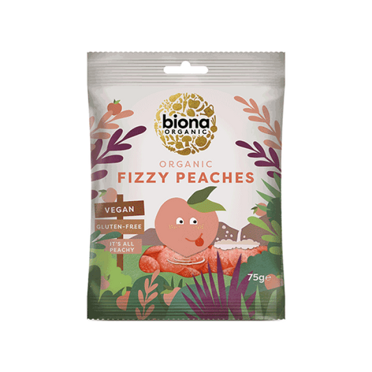 Biona Fizzy Peaches - 75G