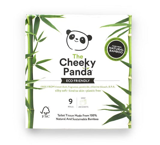 Cheeky Panda Bamboo Toilet Paper - 9 Rolls