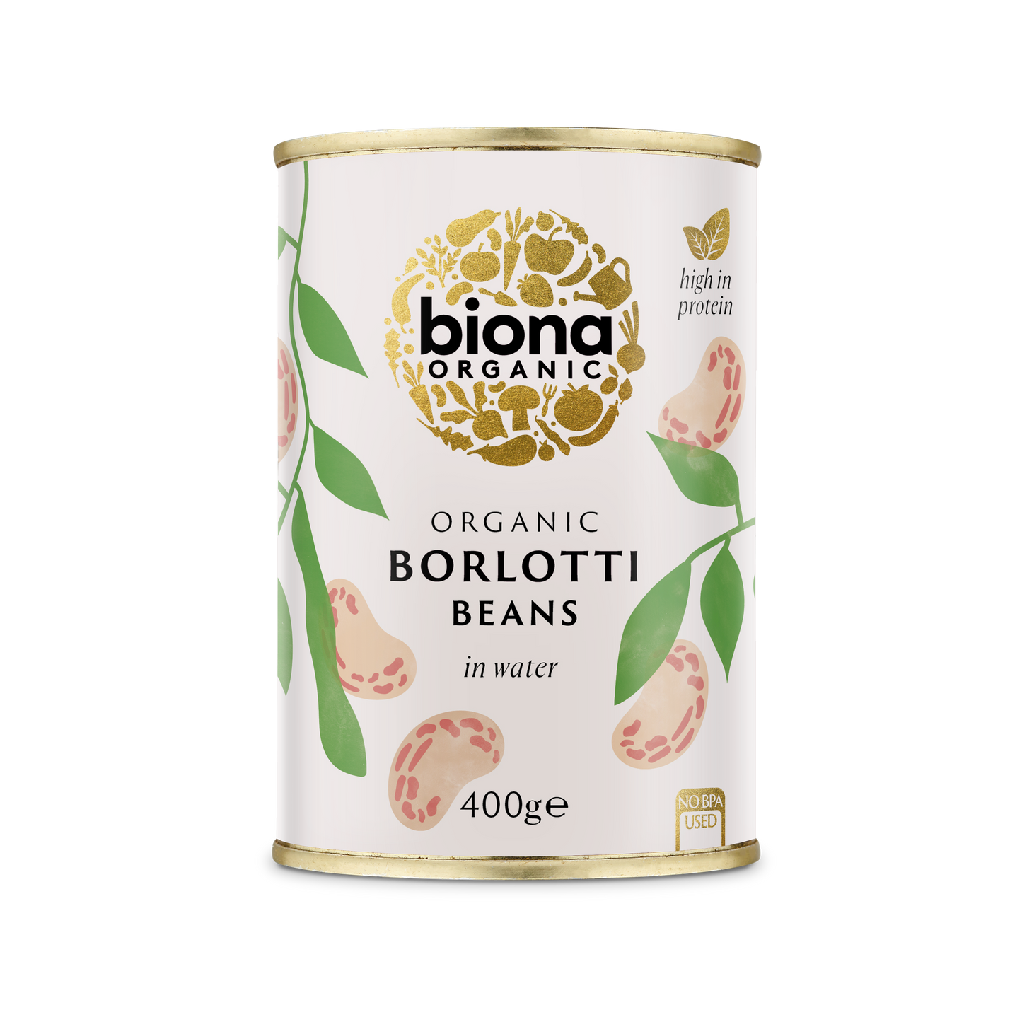 Biona Borlotti Beans - Case of 6 x 400G