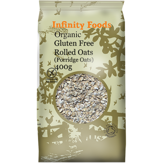 Infinity Foods Porridge Oats - Gluten Free - Case of 6 x 1KG
