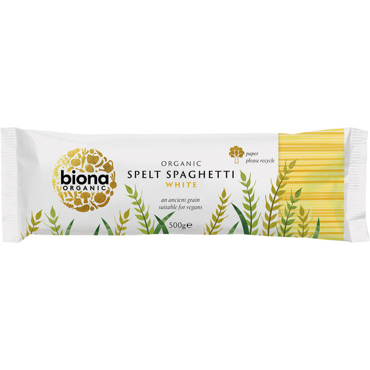 Biona Spelt White Spaghetti - Box of 12 x 500G