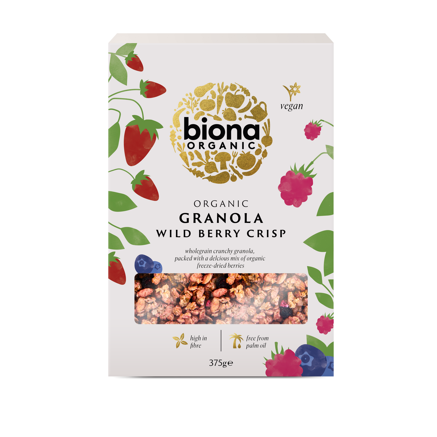 Biona Granola - Wild Berry Crisp - Case of 6 x 375G