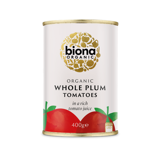 Biona Whole Plum Tomatoes - Case of 12 x 400G