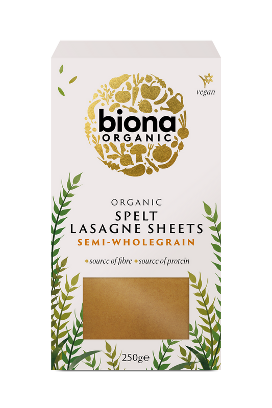 Biona Spelt Lasagne Sheets (semi-wholegrain) - Box of 12 x 250G (Org)