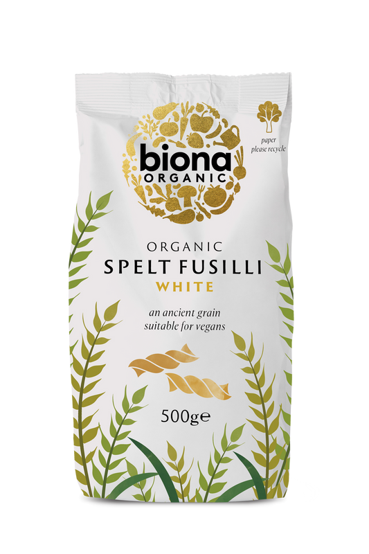 Biona Spelt White Fusilli - Box of 10 x 500G
