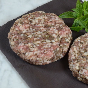 Peelham Farm Frozen Organic Lamb & Mint Burgers  (Gluten-Free) - Pack of 2