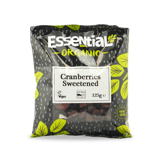 Essential Cranberries Sweetened (Sugar & Sunflower Oil) - 125G