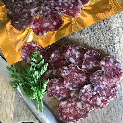 Peelham Farm Organic Salami With Red Wine Sliced Pack - 50G