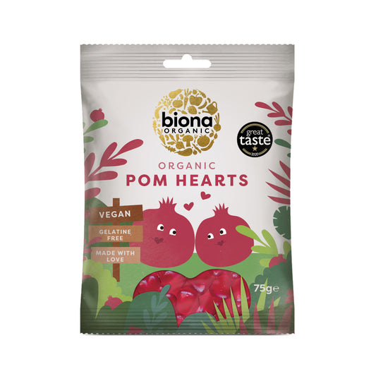 Biona Pom Hearts - 75G