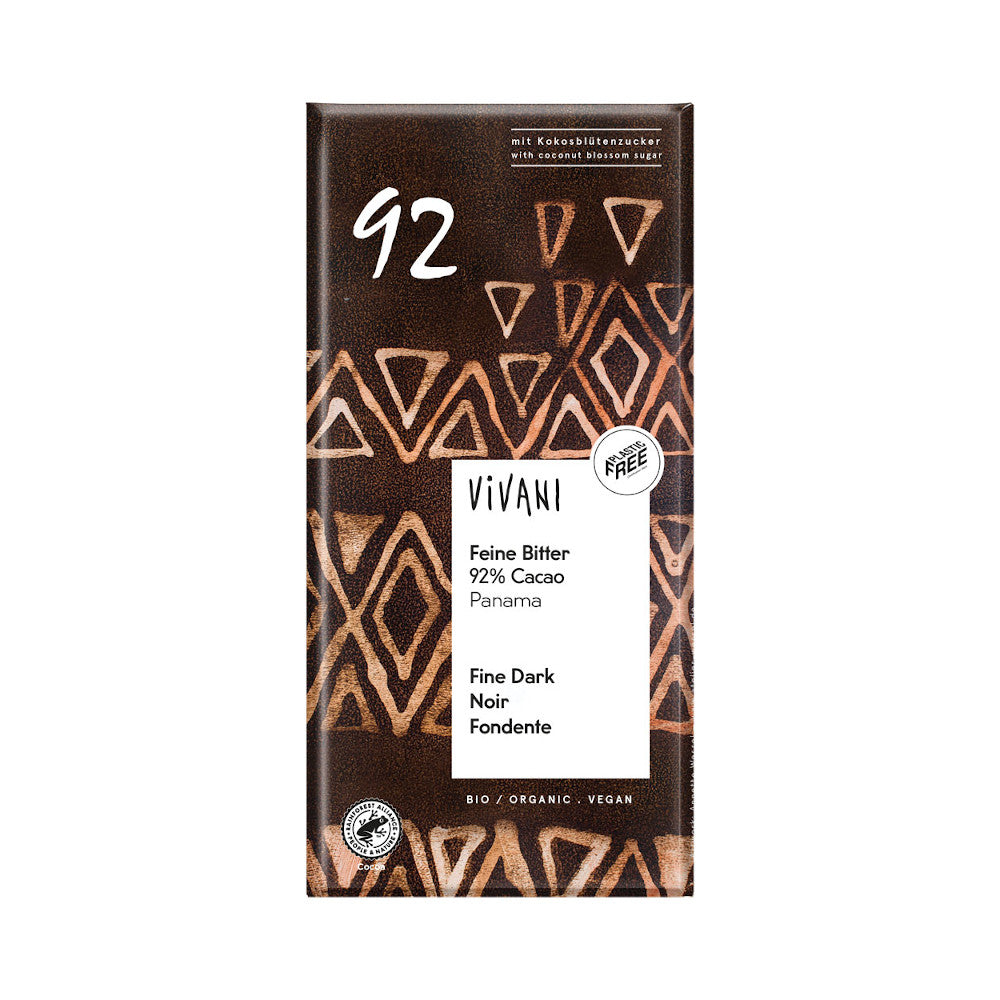 Vivani Dark Chocolate 92% Cocoa - 80G