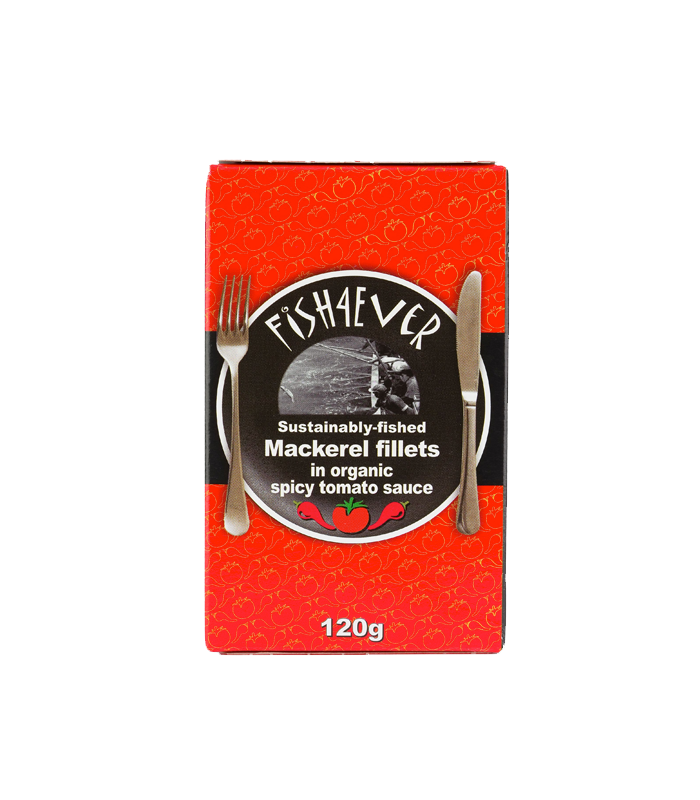 Fish4Ever Mackerel Fillets in Spicy Tomato Sauce - 110G (Org)