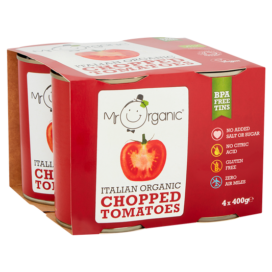 Mr Organic Chopped Tomato - Case of 6 X 1600g