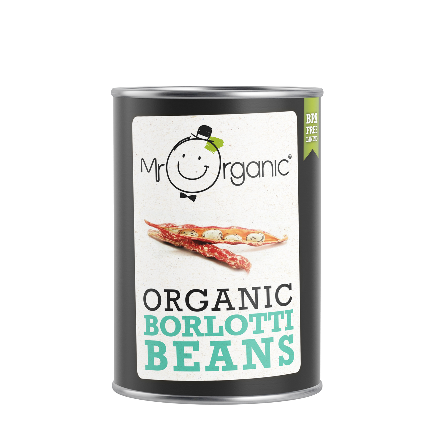 Mr Organic Borlotti Beans - Case of 12 X 400g
