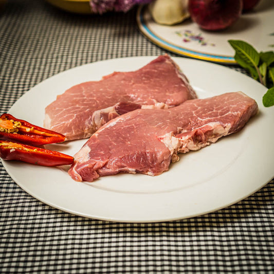 Frozen Organic Rare-Breed Pork Leg Steaks - Pack of 2