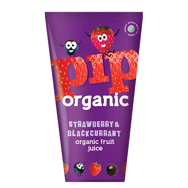 Pip Organic Strawberry & Blackcurrant Fruit Juice - Case of 4 x 180ML