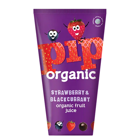 Pip Organic Strawberry & Blackcurrant Fruit Juice - Case of 4 x 180ML (Org)