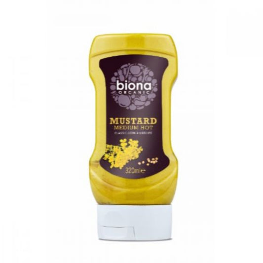 Biona Medium Hot Squeezy Mustard - 300ML