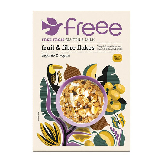 Doves Farm Freee Fruit & Fibre Flakes - 375G