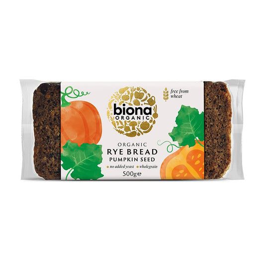 Biona Rye Bread - Pumpkin Seed - Box of 6 x 500G