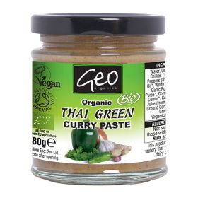 Geo Organics Thai Green Curry Paste - Case of 6 x 180G