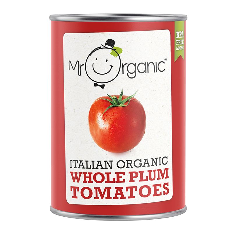 Mr Organic Whole Peeled Plum Tomatoes - 400G
