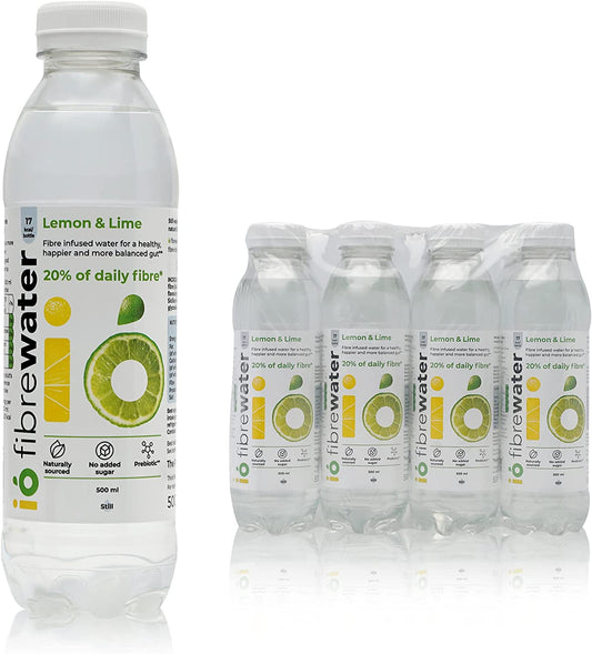 io fibrewater Lemon & Lime - 12 x 500ML